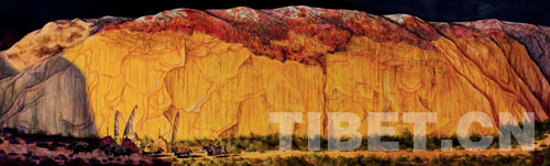 刘忠俊油画《茶马古道的回声》点评